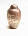Red Doves in Flight Urn